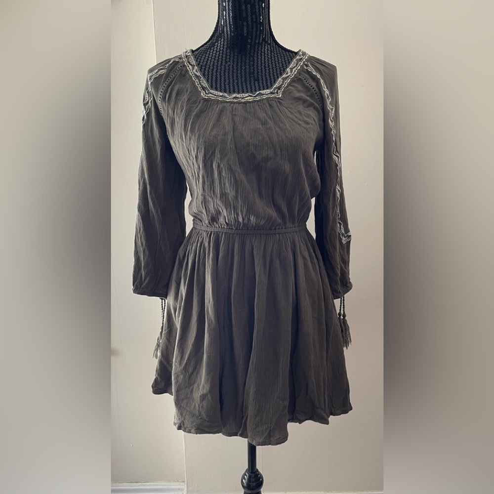 Superdry Olive Green Long Sleeve Dress Size XS